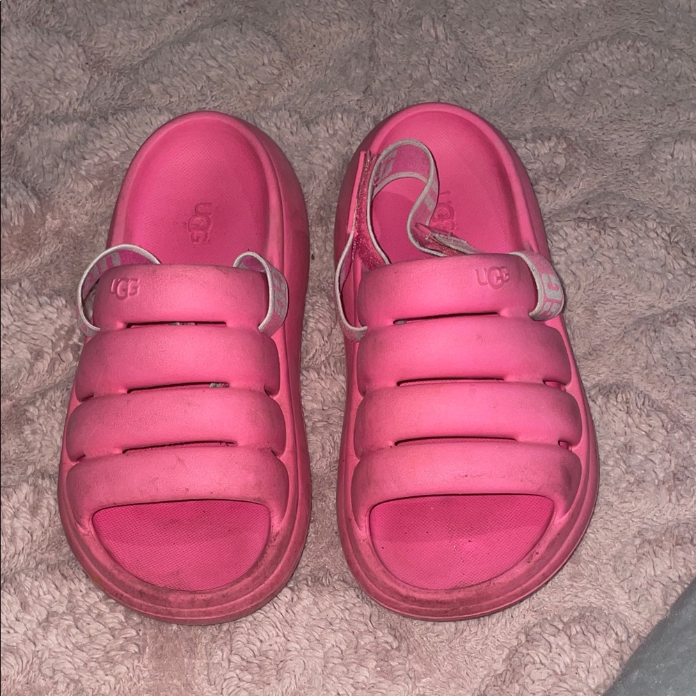 UGG Vibrant Pink Slide Sandals